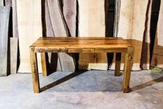 Reclaimed White Oak Parsons Style Desk 1 small