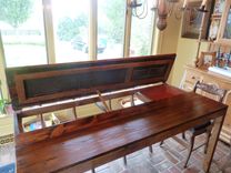 Reclaimed Antique Barnwood Door Breakfast Table Desk 4 small