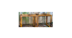 Reclaimed White Oak Mid-Century Modern Matching End Tables 3 small