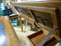 Kitchen Table/Desk Reclaimed Barnwood Oak And Cherry 3 small