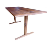 Midcentury Trestle Table Reclaimed Wood 1 small
