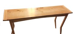 Mid Century Modern Reclaimed Bleached Oak Console Table 3 small