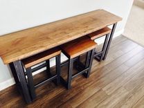 Metal Stool With Wood Top 4 small