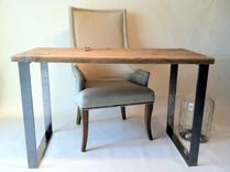 Reclaimed Wood Desk With Metal Frame 2 small