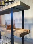 Two Shelf Hall Table With Flat Steel Frame 2 small