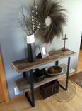 Two Shelf Hall Table With Flat Steel Frame 1 small