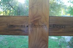 Handcarved Memorial Cross 1 small