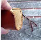 Garny No.23 - Leather Eye Wear Case - Deerskin Lined - Chestnut Brown 2 small