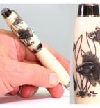 Goldfish Engraved Hand Turned Pen 1 small