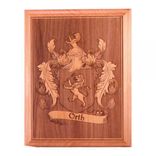 Coat Of Arms Laser Engraved 7x9 Inch Alder Plaque 3 small