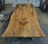Bookmatched Live Edge Sycamore Dining Table 4 small