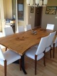 Bookmatched Live Edge Sycamore Dining Table 6 small