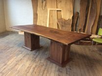 Walnut Dining Table With Double Pedestal Base 1 small