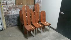 Bubinga And Curly Maple Dining Chairs 1 small