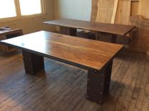 Industrial Inspired Walnut And Steel Desk 3 small