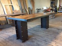 Industrial Inspired Walnut And Steel Desk 2 small