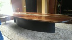 Reverse Book Matched Walnut Dining Table 4 small