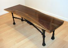 Hand Forged Steel And Walnut Bench\Coffee Table 1 small