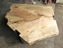Spalted Maple And Steel Coffee Table 4 small