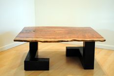 Waterfall Bubinga And Steel Tube Coffee Table 1 small