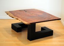 Waterfall Bubinga And Steel Tube Coffee Table 2 small