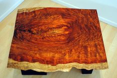 Waterfall Bubinga And Steel Tube Coffee Table 3 small