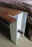 Aluminum I Beam And Walnut Bench 2 small