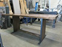 Walnut And Steel Dining Table 1 small