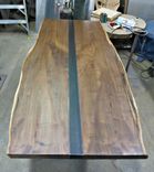 Walnut And Steel Dining Table 4 small