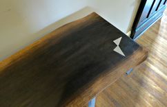 Ebonized Walnut And Aluminum Hall Table 2 small