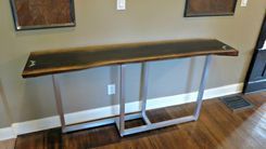 Ebonized Walnut And Aluminum Hall Table 3 small