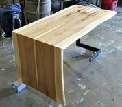 Book Matched Hickory And Steel Desk 1 small