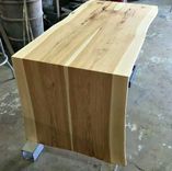 Book Matched Hickory And Steel Desk 2 small