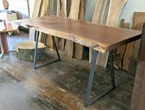 Live Edge Walnut Table With Metal Legs 5 small