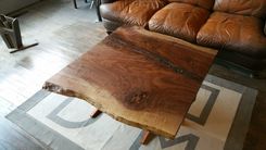 Live Edge Walnut And Bubinga Coffee Table 6 small