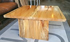 Book Matched Sycamore And Curly Maple Coffee Table 3 small