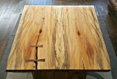 Book Matched Sycamore And Curly Maple Coffee Table 6 small