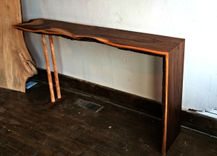 Walnut And Curly Maple Hall Table 2 small