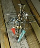 Industrial Steel Wire Doorstop Charm Bangle Bracelet 1 small