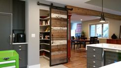 Industrial Reclaimed Barn Doors On Steel Track 2 small
