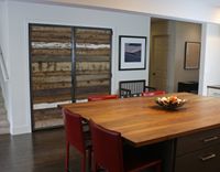 Industrial Reclaimed Barn Doors On Steel Track 5 small
