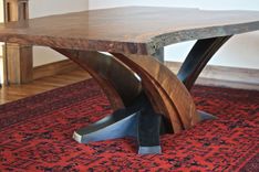 Sculpted Walnut Dining Table 1 small