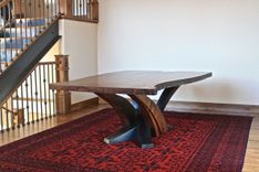 Sculpted Walnut Dining Table 3 small