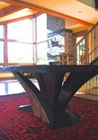 Sculpted Walnut Dining Table 4 small
