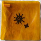 Fused Glass Intention Plates 6 small
