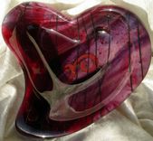 Fused Glass Heart Bowl 1 small