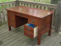 Traditional Oak Home Office Desk 3 small