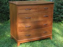 Crescent' Curved Solid Cherry Dresser 1 small