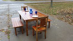 Custom Dining Table Chairs And Benches 2 small