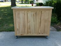 Maple Rolling Kitchen Island 3 small